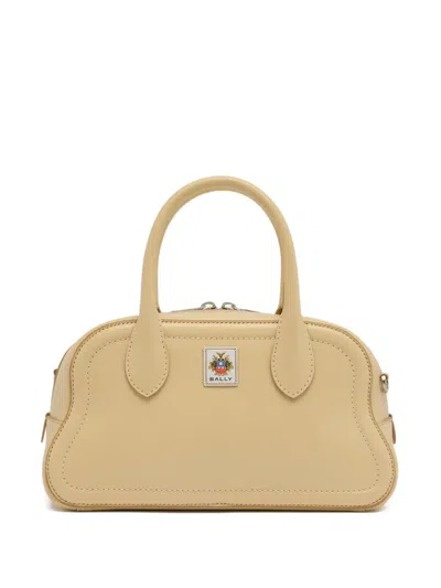 Bally Unda Grained-leather Tote Bag In Neutral