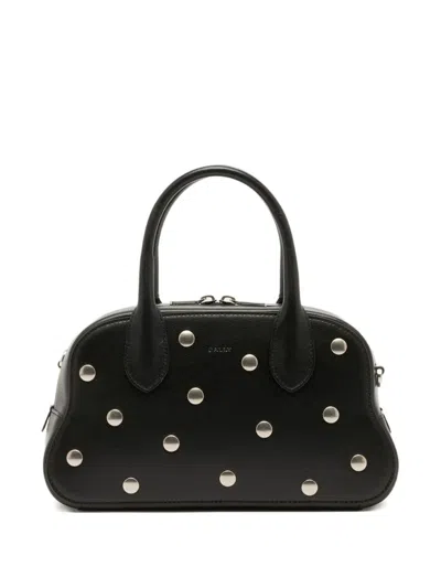 Bally Unda Leather Handle Bag In Black