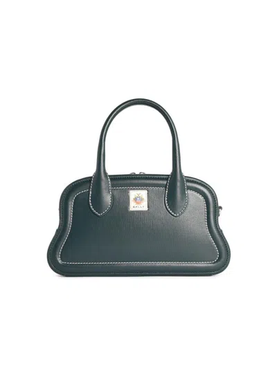 Bally 'unda' Seaweed-colored Garnet Leather Bag In Green