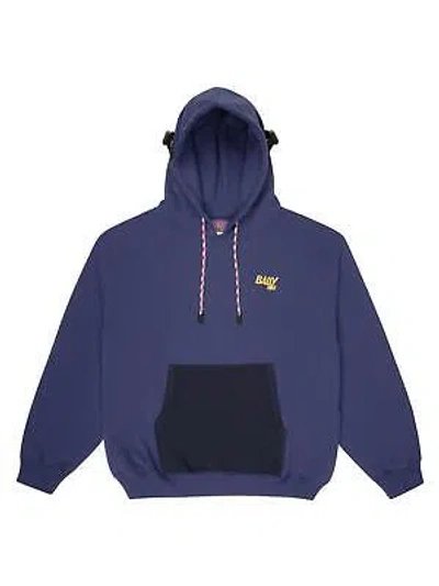 Pre-owned Bally Unisex Hike 6 Organic Cotton Purple Hooded Sweatshirt Msrp $420 (medium)