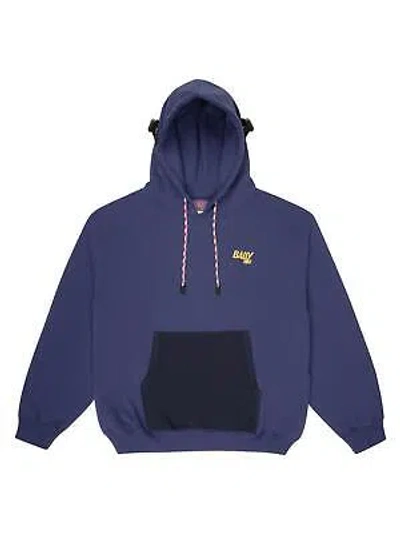 Pre-owned Bally Unisex Hike 6 Organic Cotton Purple Hooded Sweatshirt Msrp $420 (xs)