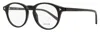 Bally Unisex Oval Eyeglasses By5032 001 Black 49mm In Multi