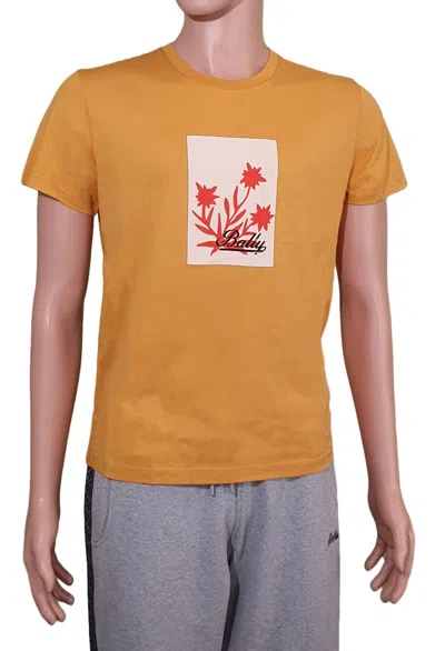 Bally Unisex Short Sleeve Logo T-shirt In Marigold In Gold
