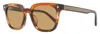 Bally Unisex Square Sunglasses By0085h 50e Brown Melange 54mm In Multi