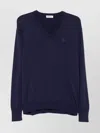 Bally V-neck Sweater With Ribbed Cuffs And Hem