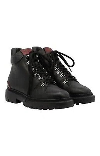 Pre-owned Bally Valiant 6239847 Men's Black Calf Leather Boots Msrp $860