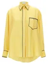 Bally Silk Shirt With Accents In Yellow
