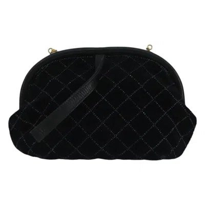 Pre-owned Bally Velvet Shoulder Bag () In Black