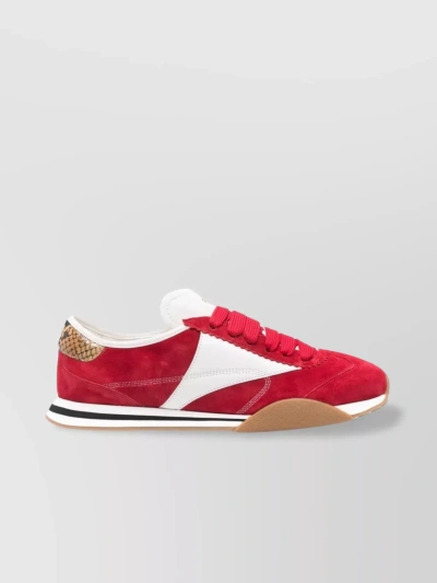 Bally Versatile Low Top Sneakers With Flat Rubber Sole In Burgundy
