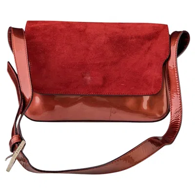 Pre-owned Bally Vintage  Red Patent Leather And Suede Handbag, Shoulder Bag