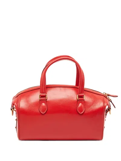 Pre-owned Bally Vintage Beckett Leather Handbag In Red