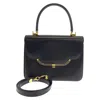 Bally Vintage Black Leather 2way Handbag In Black