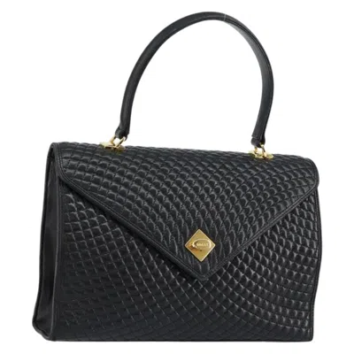 Pre-owned Bally Vintage Flap Handbag Quilted Leather Leather Handbag () In Black