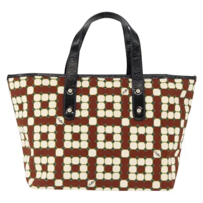 Pre-owned Bally Vintage Handbag Canvas Canvas Handbag () In Brown