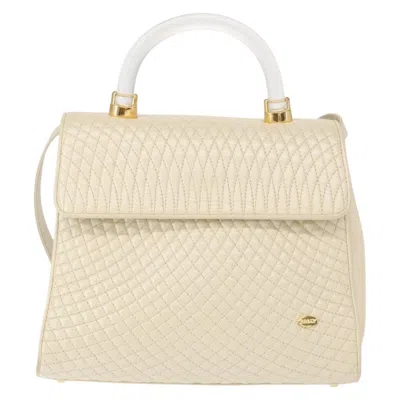 Pre-owned Bally Vintage Handbag Quilted Leather Leather Handbag () In Sand