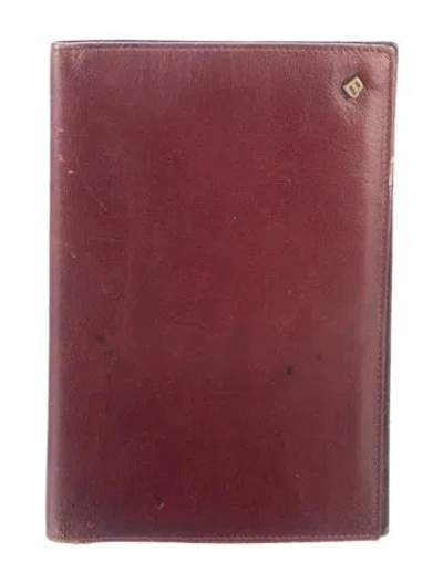 Pre-owned Bally Vintage Leather Bifold Wallet In Burgundy
