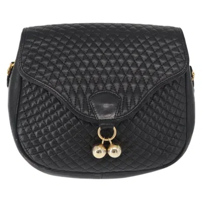 Pre-owned Bally Vintage Leather Black Leather Shoulder Bag Bag ()