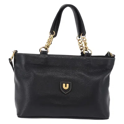 Pre-owned Bally Vintage Leather Black Leather Tote Bag Bag ()
