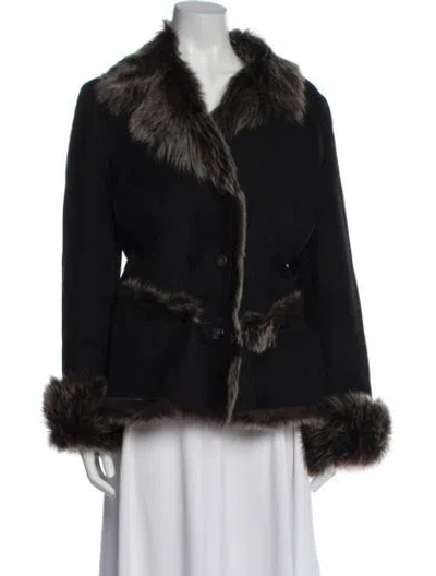 Pre-owned Bally Vintage Leather Jacket In Black