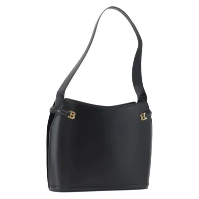 Pre-owned Bally Vintage Leather Leather Handbag () In Black