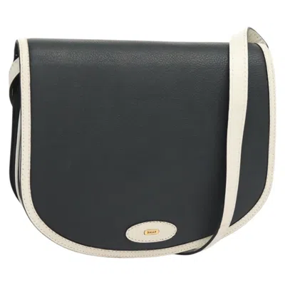 Pre-owned Bally Vintage Leather Navy Leather Shoulder Bag Bag ()