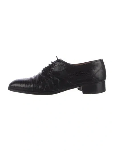 Pre-owned Bally Vintage Leather Oxfords In Black