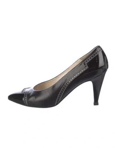Pre-owned Bally Vintage Patent Leather Pumps In Black