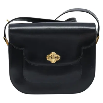 Pre-owned Bally Vintage Shoulder Bag Leather Black Leather Shoulder Bag Bag ()