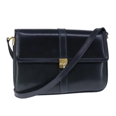 Pre-owned Bally Vintage Shoulder Bag Leather Black Leather Shoulder Bag Bag ()