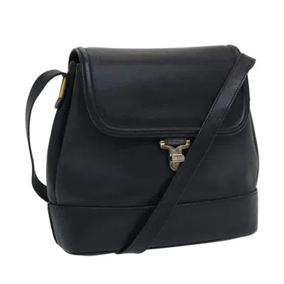 Pre-owned Bally Vintage Shoulder Bag Leather Black Leather Shoulder Bag Bag ()