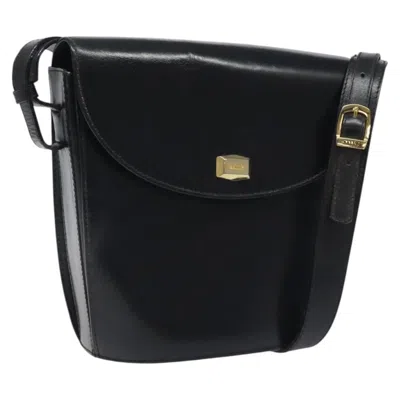 Pre-owned Bally Vintage Shoulder Bag Leather Black Leather Shoulder Bag Bag ()