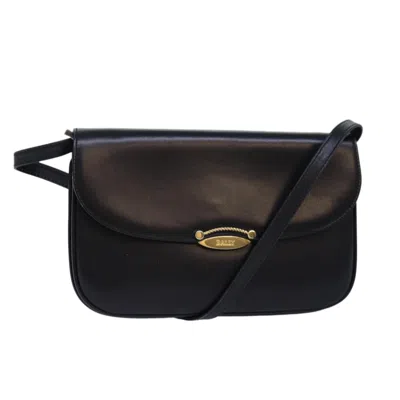 Pre-owned Bally Vintage Shoulder Bag Leather Black Leather Shoulder Bag Bag ()