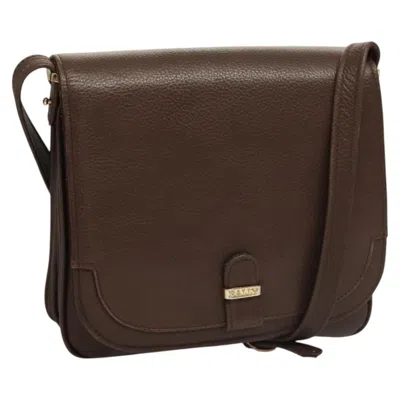 Pre-owned Bally Vintage Shoulder Bag Leather Brown Leather Shoulder Bag Bag ()