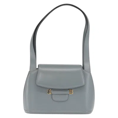 Pre-owned Bally Vintage Shoulder Bag Leather Gray Leather Shoulder Bag Bag ()
