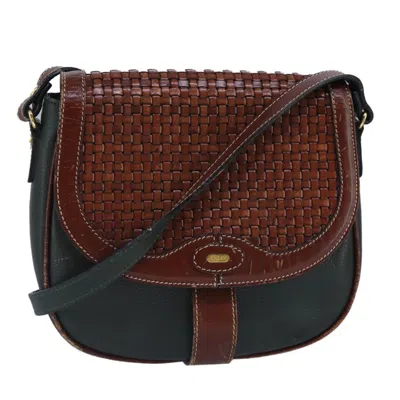 Pre-owned Bally Vintage Shoulder Bag Leather Green Leather Shoulder Bag Bag ()