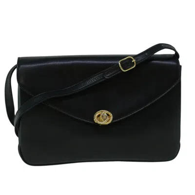 Pre-owned Bally Vintage Shoulder Bag Leather Leather Shoulder Bag Bag () In Black