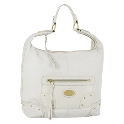 Pre-owned Bally Vintage Shoulder Bag Leather White Leather Shoulder Bag Bag ()