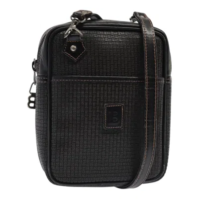 Pre-owned Bally Vintage Shoulder Bag Pvc And Leather Black Pvc Shoulder Bag Bag ()