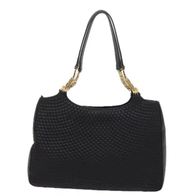 Pre-owned Bally Vintage Shoulder Bag Quilted Leather Black Leather Shoulder Bag Bag ()