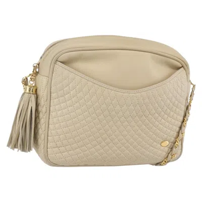 Pre-owned Bally Vintage Shoulder Bag Quilted Leather Leather Shoulder Bag Bag () In White