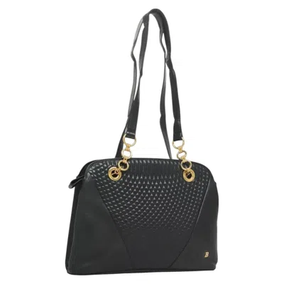 Pre-owned Bally Vintage Shoulder Bag Quilted Leather Navy Leather Shoulder Bag Bag () In Blue