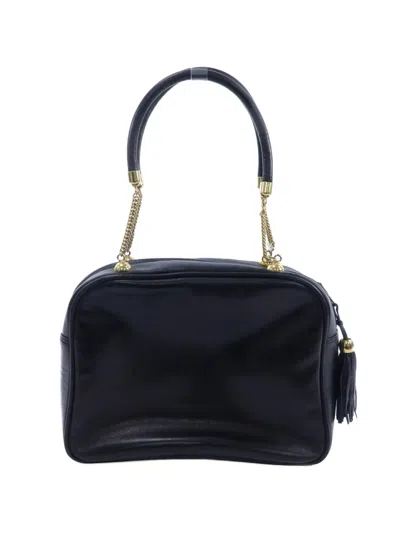 Pre-owned Bally Vintage Tassel-detail Shoulder Bag In Black