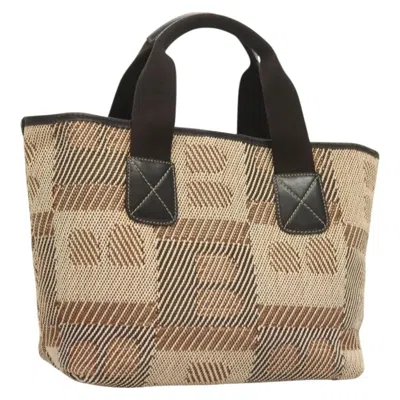 Pre-owned Bally Vintage Tote Bag Canvas Canvas Tote Bag Bag () In Brown