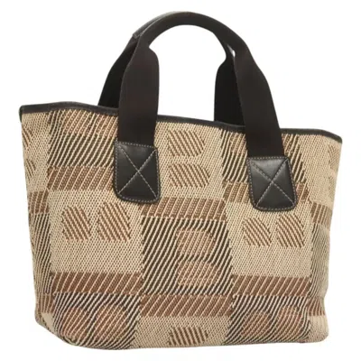 Pre-owned Bally Vintage Tote Bag Canvas Canvas Tote Bag Bag () In Brown