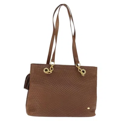 Pre-owned Bally Vintage Tote Bag Leather Leather Tote Bag Bag () In Brown