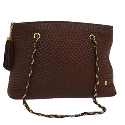 Pre-owned Bally Vintage Tote Bag Leather Leather Tote Bag Bag () In Brown