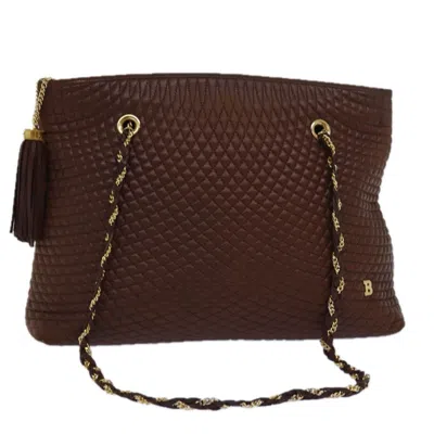 Pre-owned Bally Vintage Tote Bag Leather Leather Tote Bag Bag () In Brown