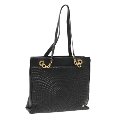 Pre-owned Bally Vintage Tote Bag Quilted Leather Black Leather Shoulder Bag Bag ()