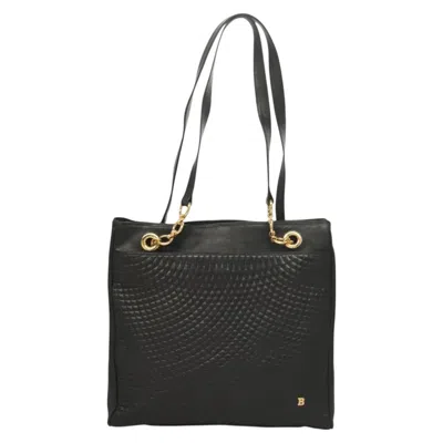 Pre-owned Bally Vintage Tote Bag Quilted Leather Leather Tote Bag Bag () In Black