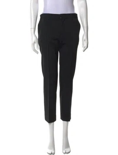 Pre-owned Bally Virgin Wool Straight Leg Pants In Blue